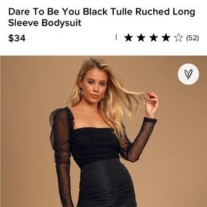 Lulu’s Black long sleeve bodysuit